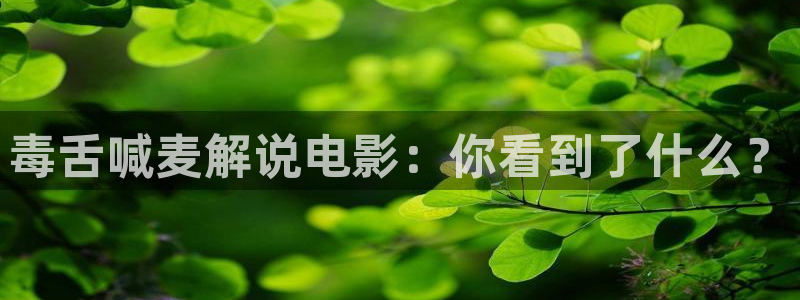 秋霞影院飘花影院理论片：毒舌喊麦解说电影：你看到了什么？